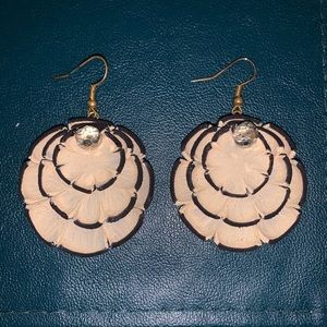 Handmade leather earrings